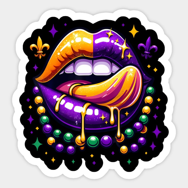 Mardi Gras Outfit CostumeMardi Gras Lips Sticker by Daysy1